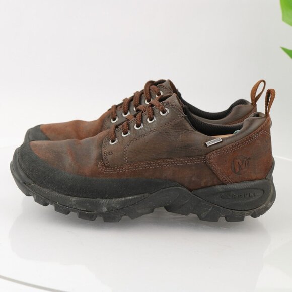 Merrell Mens Styria Boots Size 7.5 Waterproof Brown Leather Lace Up Outdoor Work - Picture 8 of 16